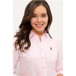 Kadın Lila Uzun Kollu Basic Gömlek