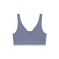 Top triangular LOVELY sin costuras azul