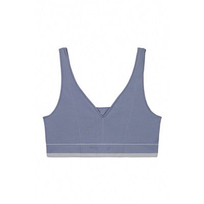 Top triangular LOVELY sin costuras azul
