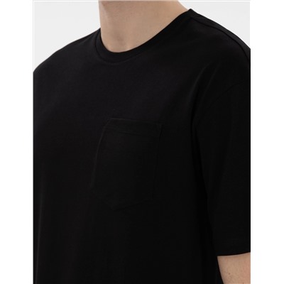 Siyah Comfort Fit Basic Tişört