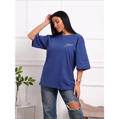 Футболка с надписью на груди и на спине, Арт.813