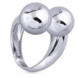 Кольцо Дуэт (14мм; покрытие родий), Есть комплект