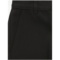 Boys Black Longer Length Regular Leg School Trouser 2 Pack