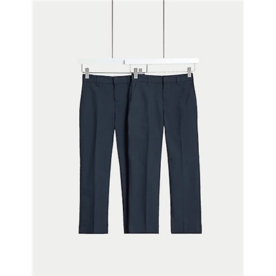 2pk Boys' Regular Leg School Trousers (2-18 Yrs)