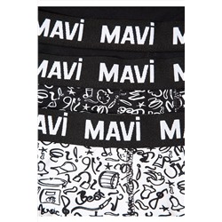 Mavi 3lü Baskılı Boxer 0911872-900