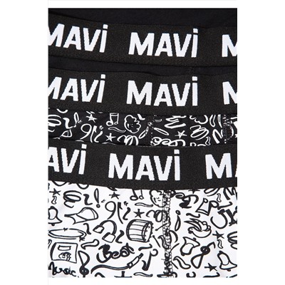 Mavi 3lü Baskılı Boxer 0911872-900