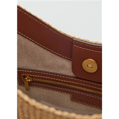 Bolso hombro efecto rafia
