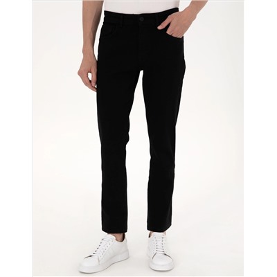 Siyah Straight Fit Jean Pantolon