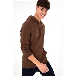 Erkek Kahverengi Basic Sweatshirt