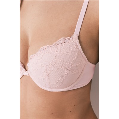 Sujetador clásico relleno encaje rosa BEAUTIFUL