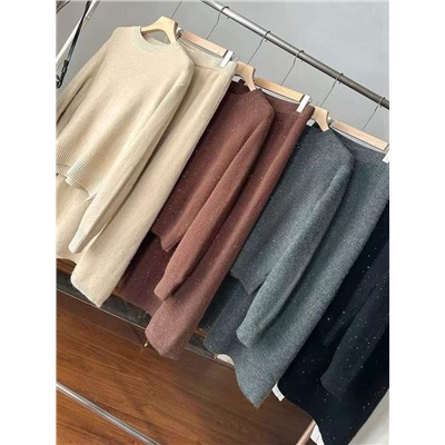 Женские костюм из смесовой шерсти с пайетками МАССИМО Д