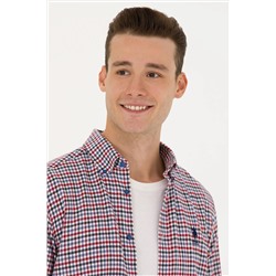 Erkek Saks Uzun Kollu Gömlek