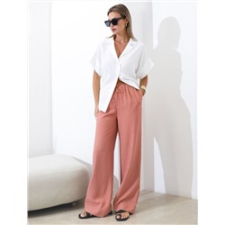 Свободные брюки из плотного лиоцелла на резинке