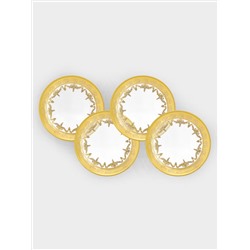 Тарелка для хлеба, 14,5 см, 4 шт, стекло, золотистая, Versailles