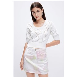 Top de punto calado Blanco