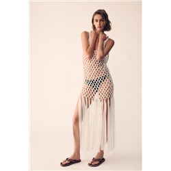 SANDALIA PLANA ESTAMPADA TEJIDO