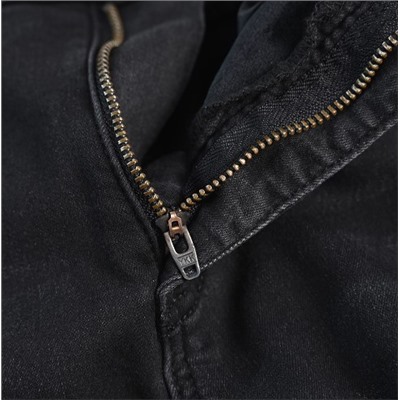 Повседневные брюки из денима plus из утолщенного стираного бархата с высокой талией