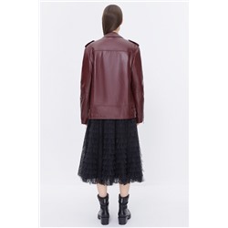 Chaqueta de piel Burdeos