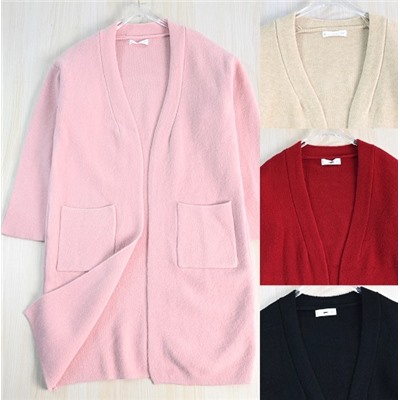 Женский трикотажный кардиган средней длины  МАНГ*О