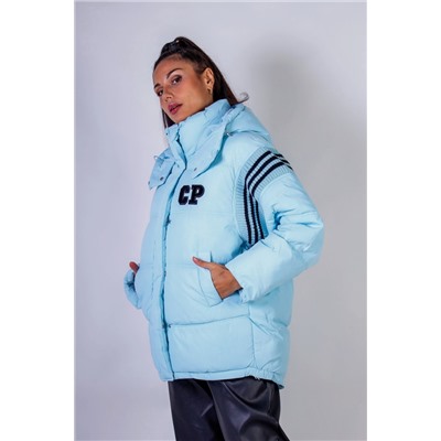 Стильная куртка с капюшоном Оверсайз Евро-зима, демисезон арт.2309