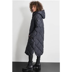 SILKY LONG QUILTED PARKA