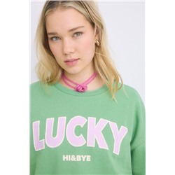 Sudadera felpa algodón verde