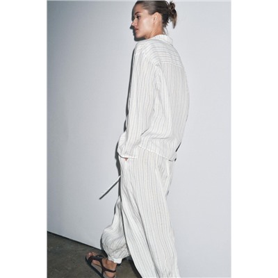 STRIPED PUFFED TROUSERS ZW COLLECTION