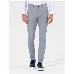 Lacivert Slim Fit Beli Lastikli Kanvas Pantolon