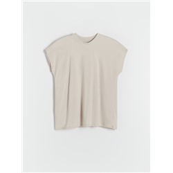 Kimono-T-Shirt mit Stehkragen