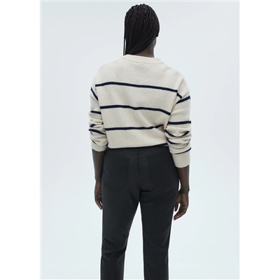 Jeans skinny tiro medio encerados