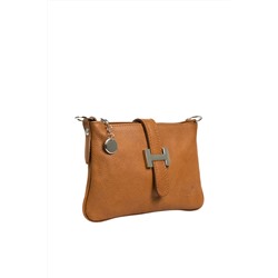 Bandolera de piel Camel y plateado - Firenze Artegiani