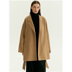 Полупальто-халат из шерсти, R136/irishcream