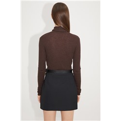 Jersey corto de lana Marrón oscuro