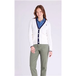 CABLE BUTTON FRONT CARDIGAN