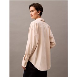 Stretch Poplin Relaxed Fit Button-Down Shirt