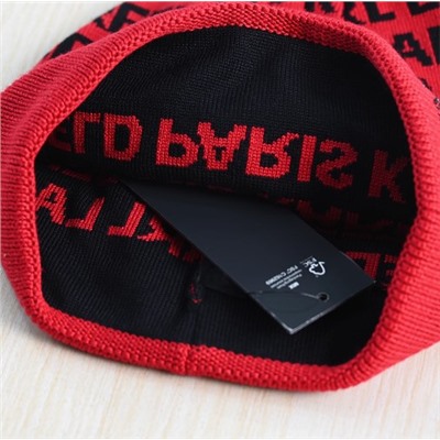 Модная теплая вязаная шапка с помпоном из толстой пряжи 🧢   KARL LAGERFEL*D ОРИГИНАЛ! 😎