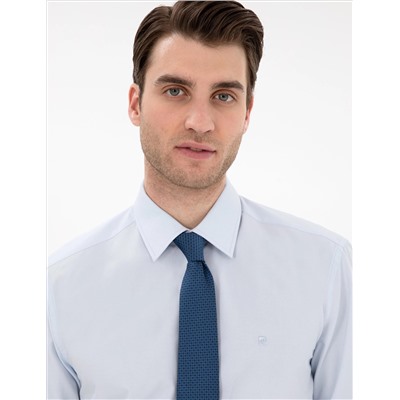 Açık Mavi Regular Fit Uzun Kollu Basic Gömlek