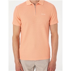 Somon Slim Fit Örme Dokulu Polo Yaka Tişört