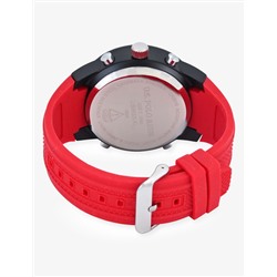 MENS RED STRAP ANA DIGI SPORT WATCH