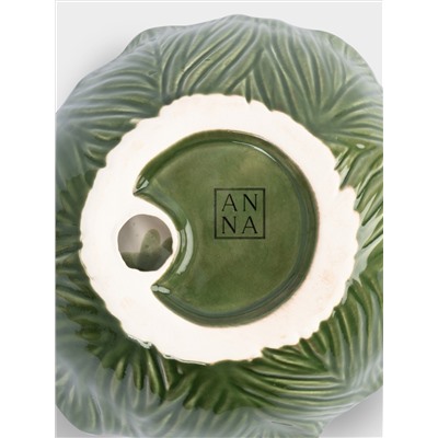 Салатник, 19х7 см, 550 мл, керамика D, зеленый, Шишки на еловой ветке,Fir branch