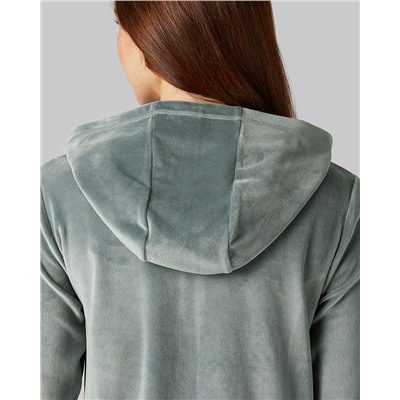 WOMEN'S SOFT VELOUR HOODED FULL-ZIP