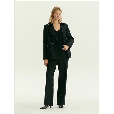 Брюки прямого кроя с защипами, D443/pioma