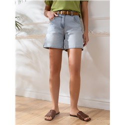 Шорты из эластичного денима