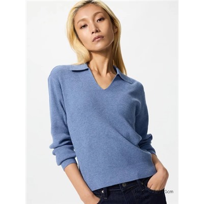 Washable Knit Polo Jumper