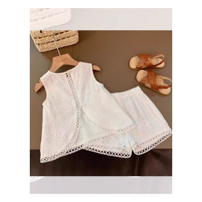 Хлопковый летний костюм для девочек