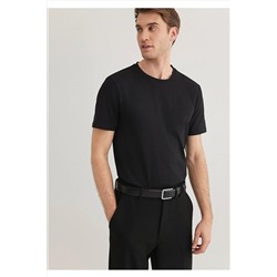 Mavi Stretch Siyah Basic Tişört Fitted / Vücuda Oturan Kesim 061747-900
