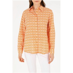 Kadın Turuncu Uzun Kollu Gömlek