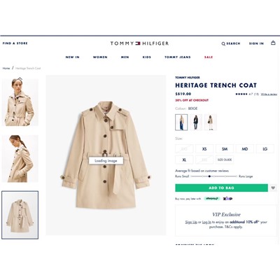 Женский укороченный тренч ТОММИ ХИЛФИГЕ*Р