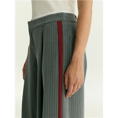 Брюки широкого кроя с защипами, D476/greyswan