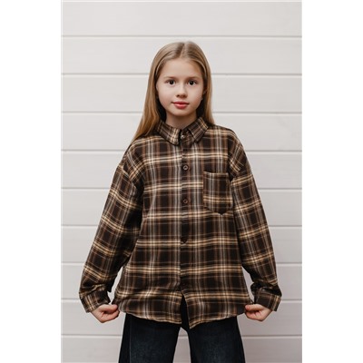 Рубашка подростковая коричневая
